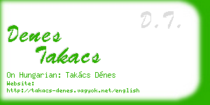 denes takacs business card
