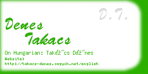 denes takacs business card